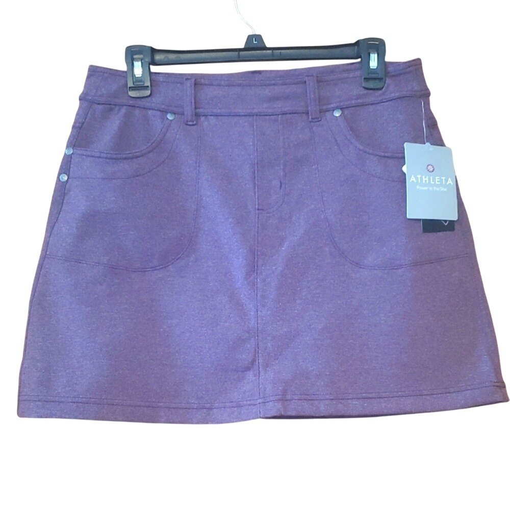 Athleta Women's BETTONA CLASSIC MINI SKORT in Heathered‎ Purple Size Medium